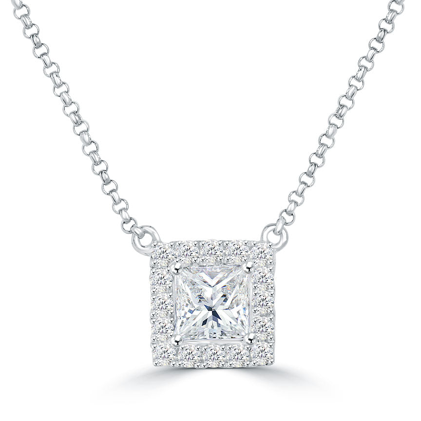 Princess Cut Lab-Grown Diamond Necklaces - VALQUÈRE